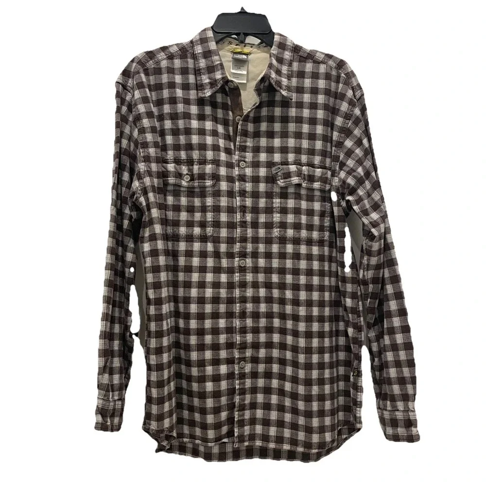 The North Face A5 Series Shirt Men Size L Long Sleeve Double Pockets 100% Cotton